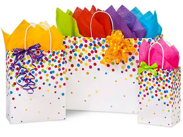 Nashville Wraps - Wholesale Gift Bag - Rainbow Confetti Paper Retail Gift Bags2