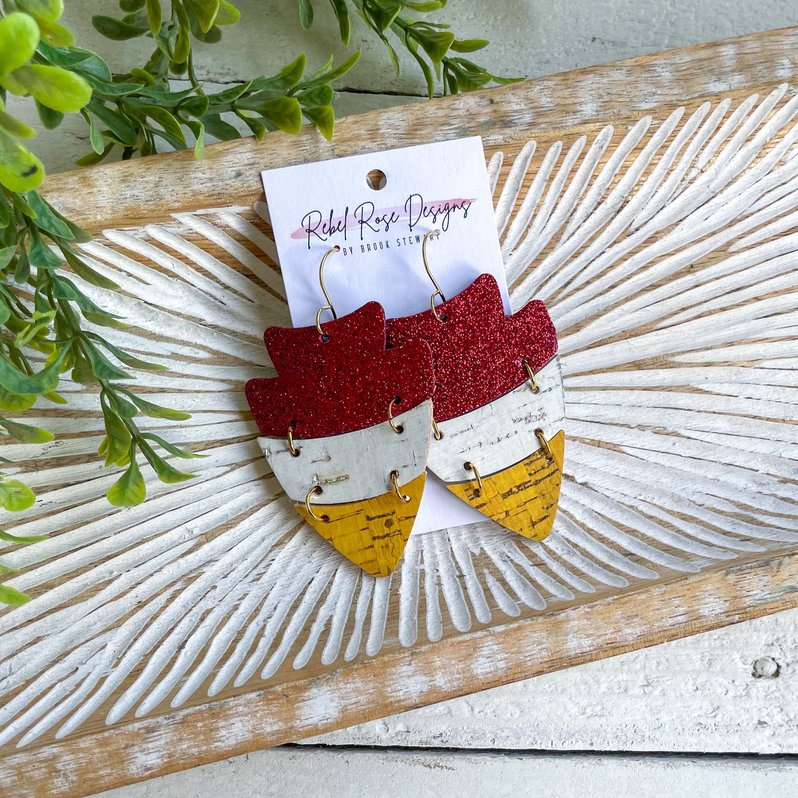 Rebel Rose Designs by Brook - Wholesale Dangle Earrings - KC Arrow Earrings - 3 Sizes2