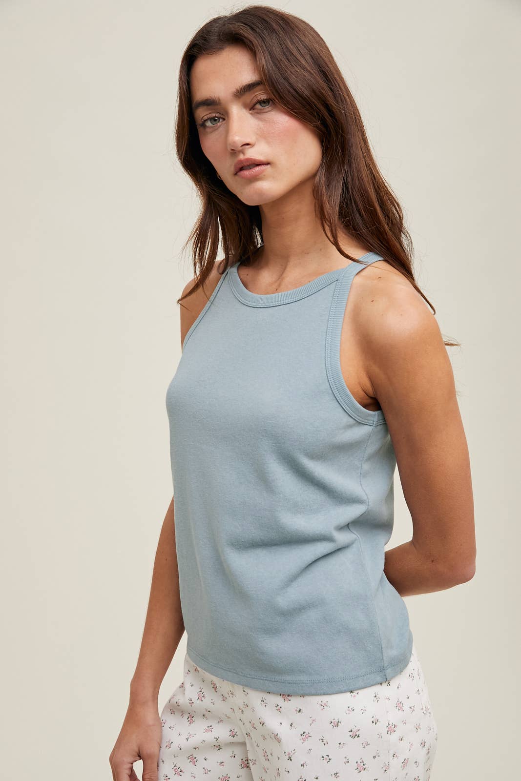 Wishlist Apparel - Wholesale Tank Top - Women's - BASIC HIGH NECK TANK TOP / WL24-95042