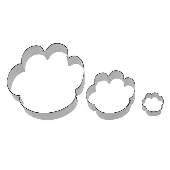 Paw Print 3 Pc Nested Set, HS0431 for wholesale by CookieCutter.com