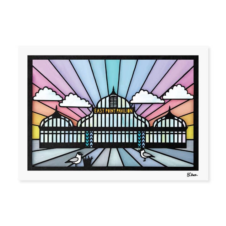 A4 or A3 print: East Point Pavilion in Lowestoft, Suffolk for wholesale by The Leaf Press