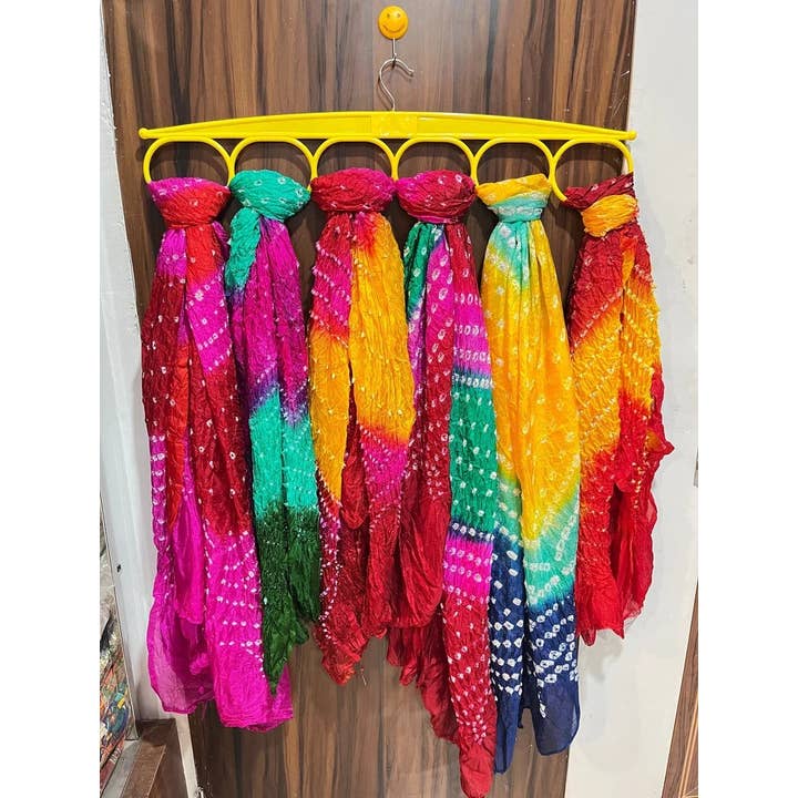 Bhawana Handicrafts – wholesale Scarf – Women's – 5 Pc Lot Colorful Bandhani Dupatta Women Bandhej Scarf