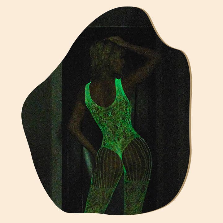 Sweetkama - Wholesale Lingerie Bodysuit - Women's - Glow in the Dark Sexy See Through Fishnet Bodystockings