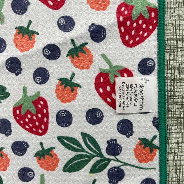 Skogsbarn - Wholesale Tea Towel - Microfiber Waffle Kitchen Towel- Wild Berries 1