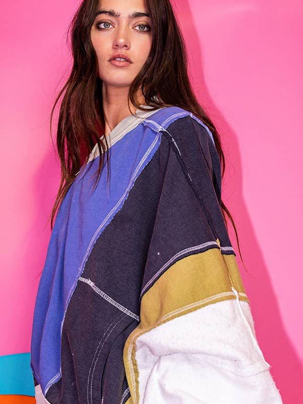 BUCKETLIST - Wholesale Jacket - Women's - IJ3119 Colorblock Zip Up Jacket12