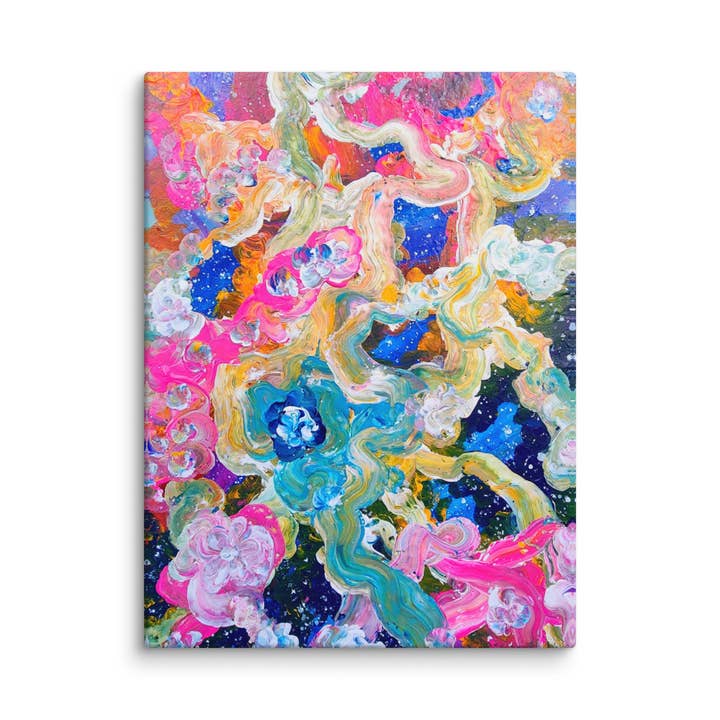 It Took Stars to Make Orchids Canvas Print - 18" x 24" for wholesale by StudioTumazi Merchandise