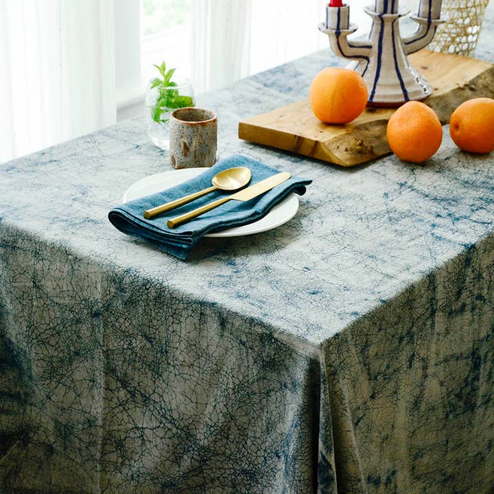Ichcha - Wholesale Tablecloth - Organic Table Linens Naturally Hand Dyed Table Cloth | Paros