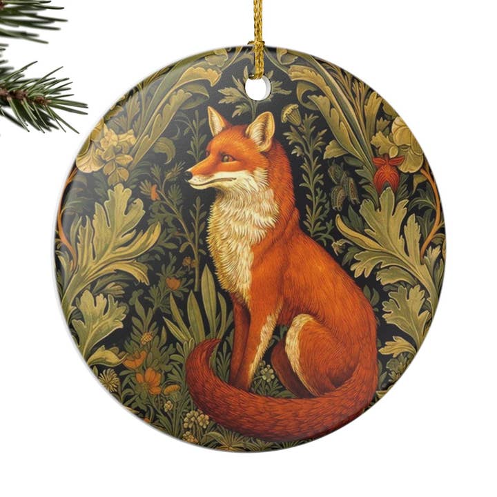 Fox William Morris Ornament , Car Mirror Charm for wholesale by Miss Crabtree