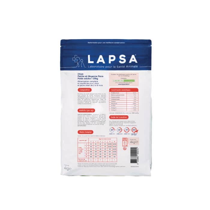 LAPSA - Wholesale Pet Food - Dog - DRY PUPPY KIBBLE SMALL & MEDIUM INTEGRAL BREEDS 2KG
