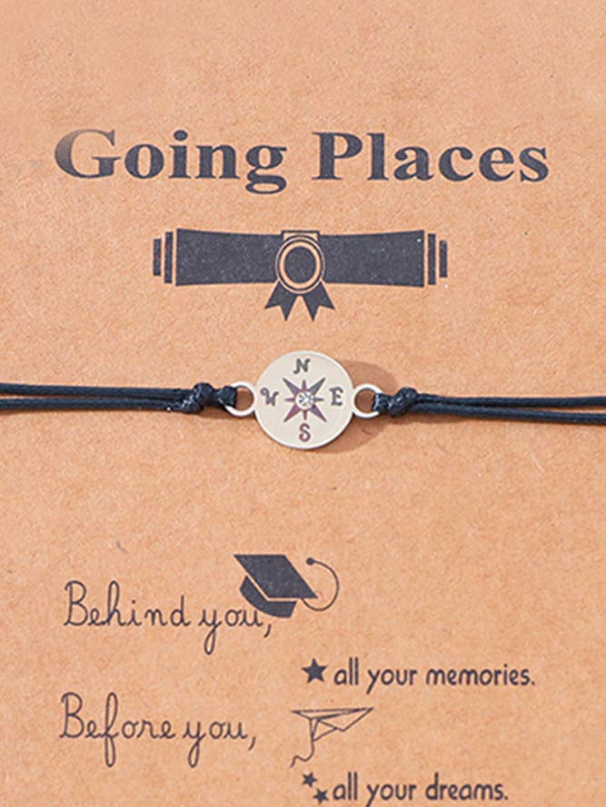 Graduation Gifts Compass Bracelet with Graduation Cards for wholesale by UNISHE