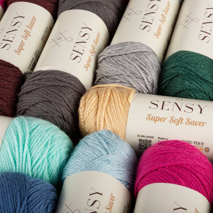 Sensy - Wholesale Yarn - Sensy Super Soft Saver Yarn, 3.5 oz, 190 Yards, Gauge 4 Medium31