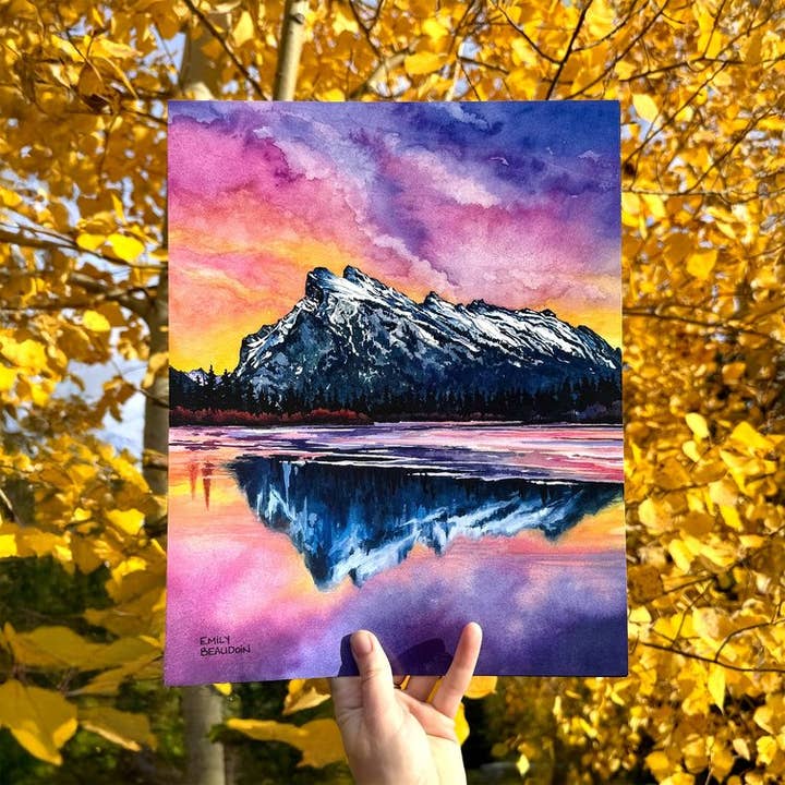 Rundle Sunrise 11x14" Afdruk - Artikel voor wholesale door Emily Beaudoin Art