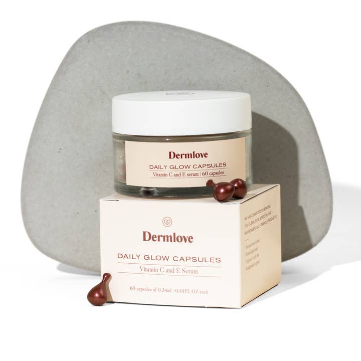 DAILY GLOW SERUM - C-vitamin & E - 60 kapsler for engroshandel hos Dermlove