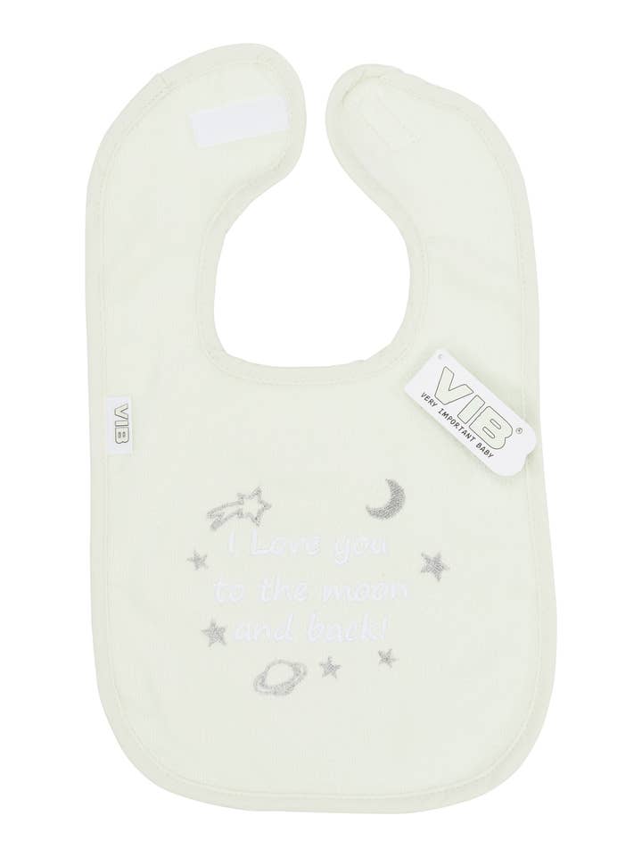 Bavaglino I Love You to The Moon and Back! menta per la vendita all'ingrosso da parte di Very Important Baby®