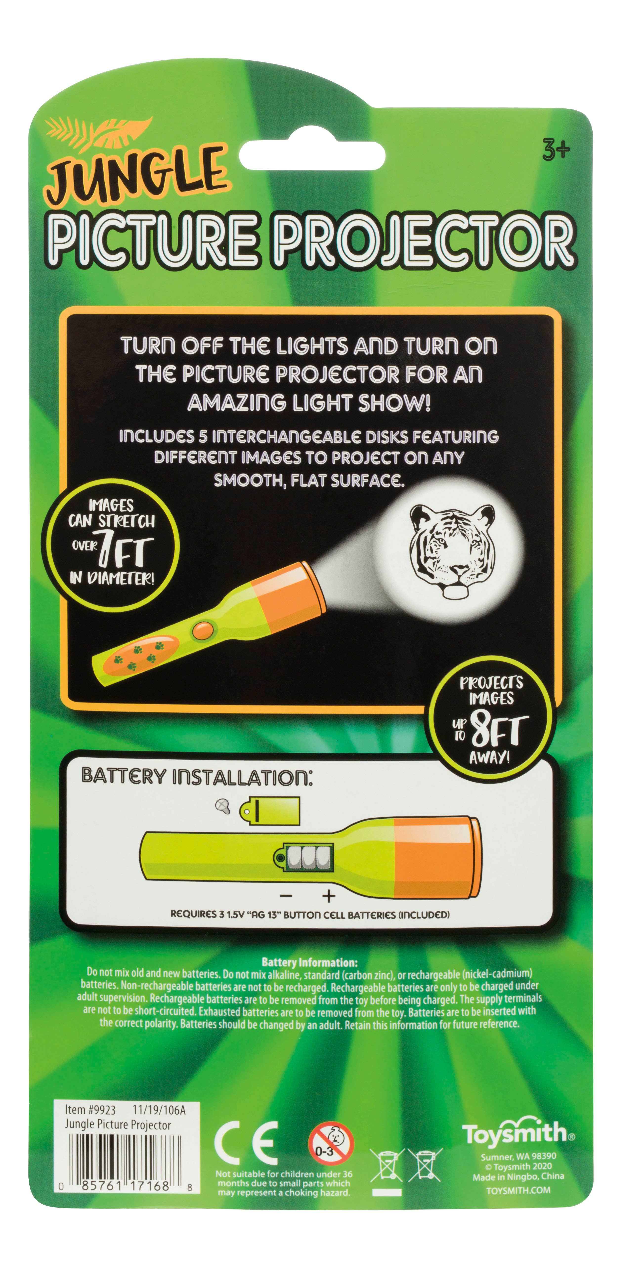 Toysmith - Wholesale Light-Up Toy - Kids & Baby - Mini LED Projector, Space, Jungle, Dinosaur, Assorted Colors10