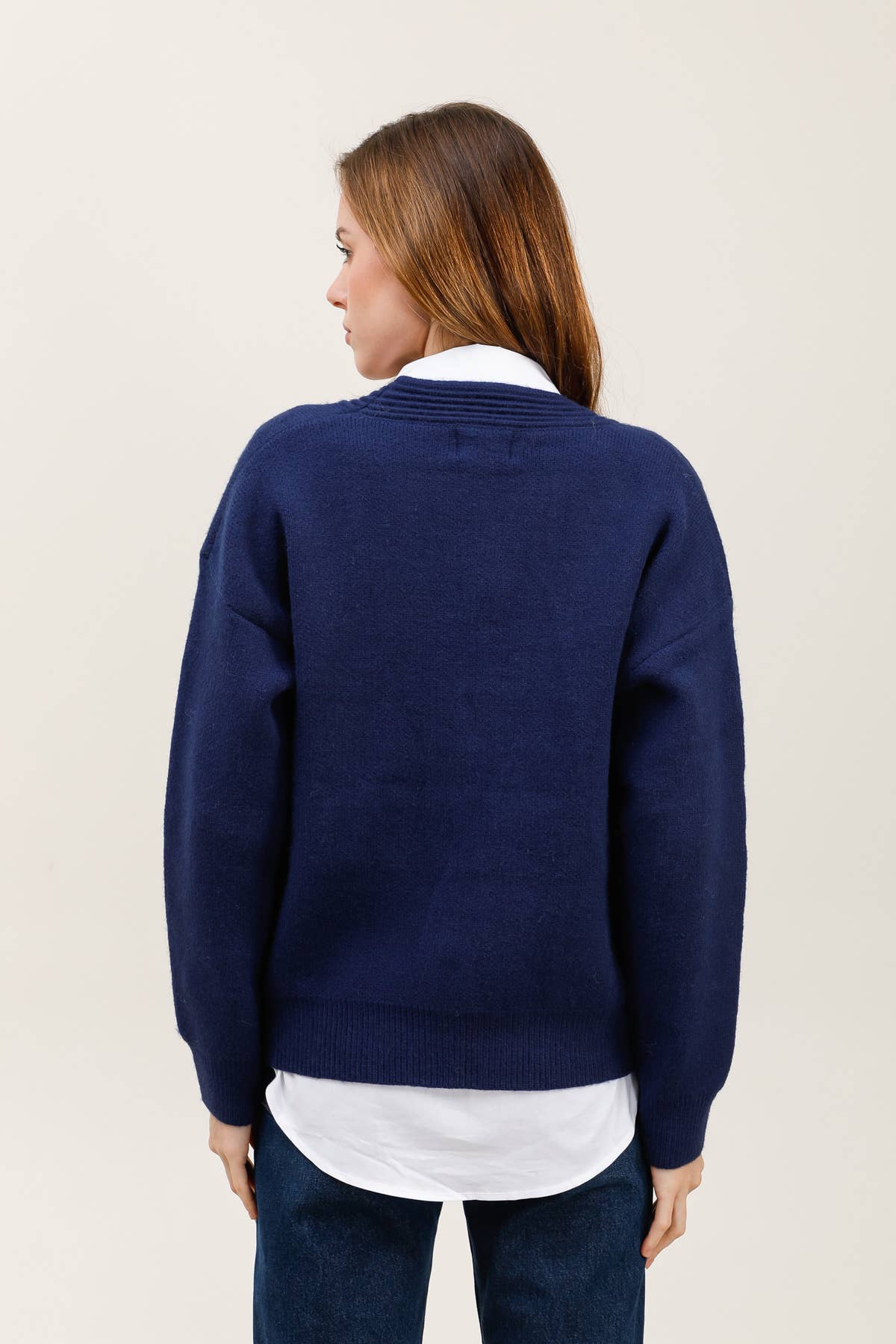 MOOYA - Wholesale Cardigan - Women's - Plain knit cardigan with heart details and buttons - JS00610