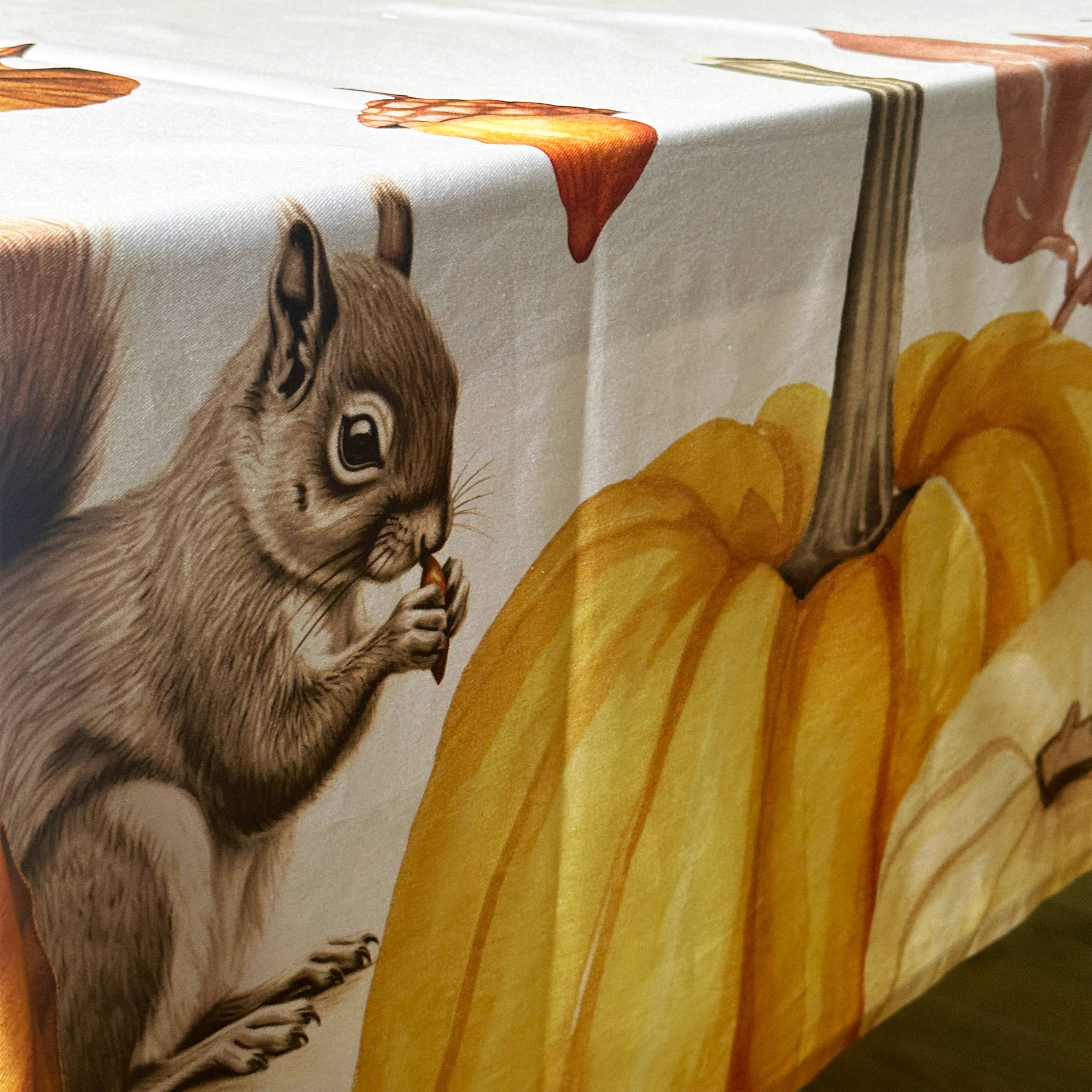 Olivia Home - Wholesale Tablecloth - Autumn pure cotton table cloth, pumpkins, Foliage2