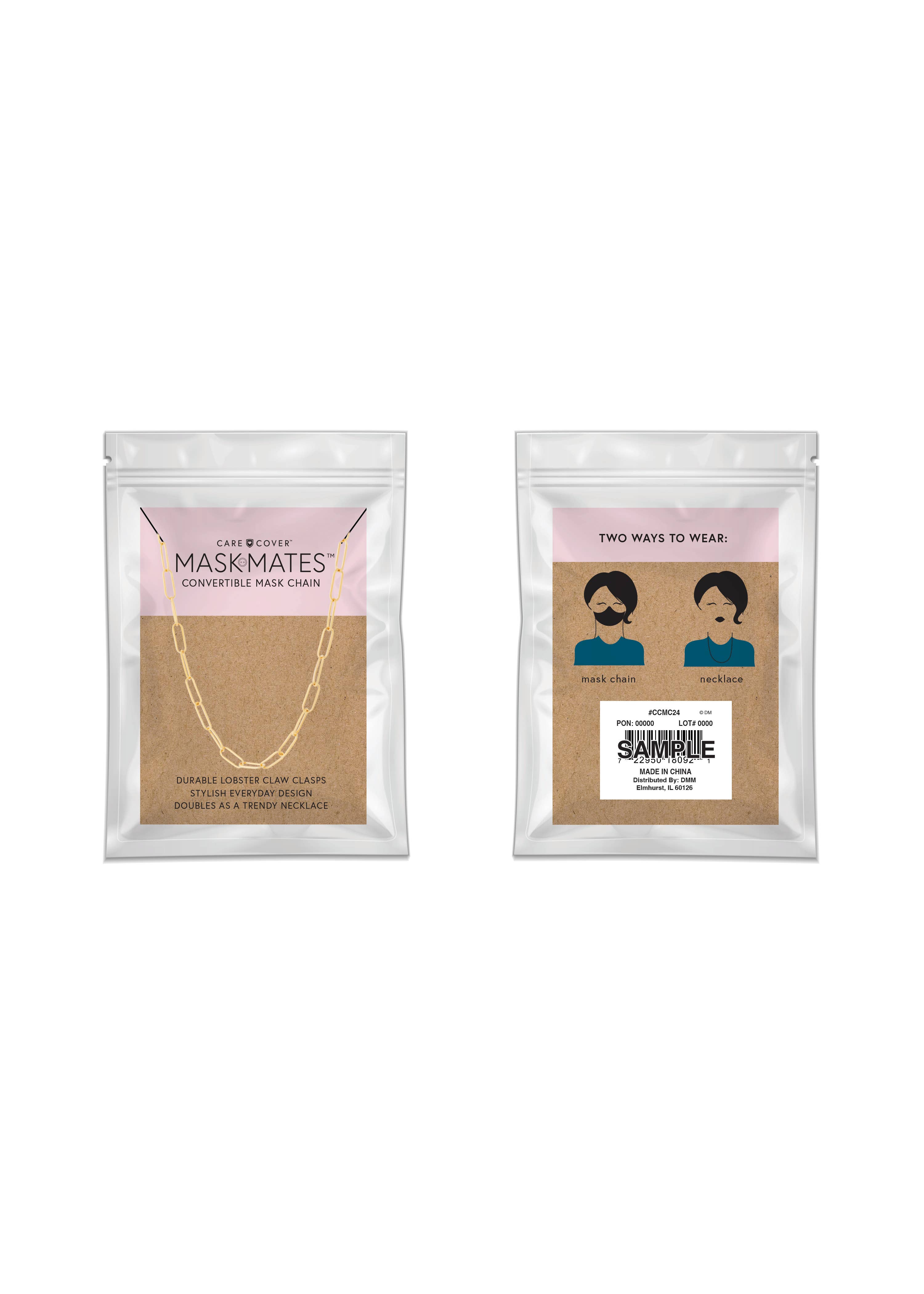 DM Merchandising - Vendita all'ingrosso Parure di gioielli - Cura Cover Maschera Accoppiamenti Convertibile Maschera Catena4