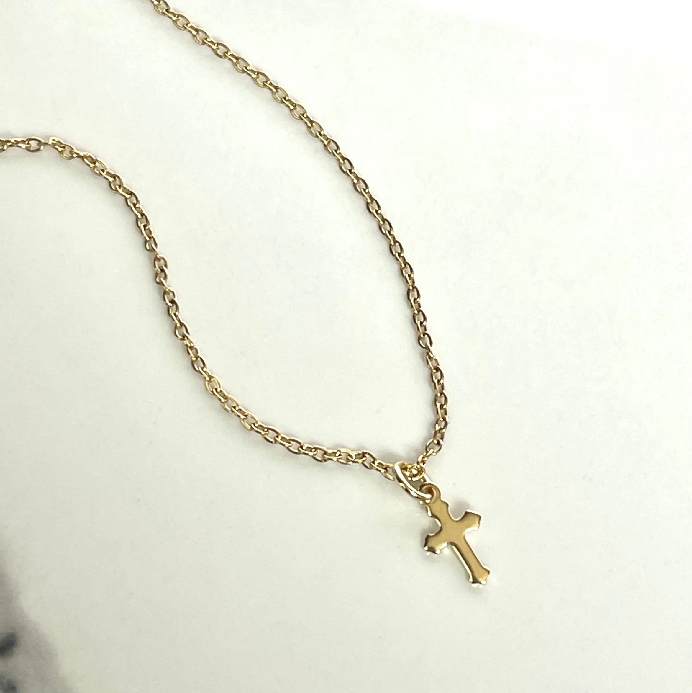 L Rae Charm - Wholesale Pendant/Charm Necklace - Faith Cross Necklace – Gold Stainless Steel Jewelry1