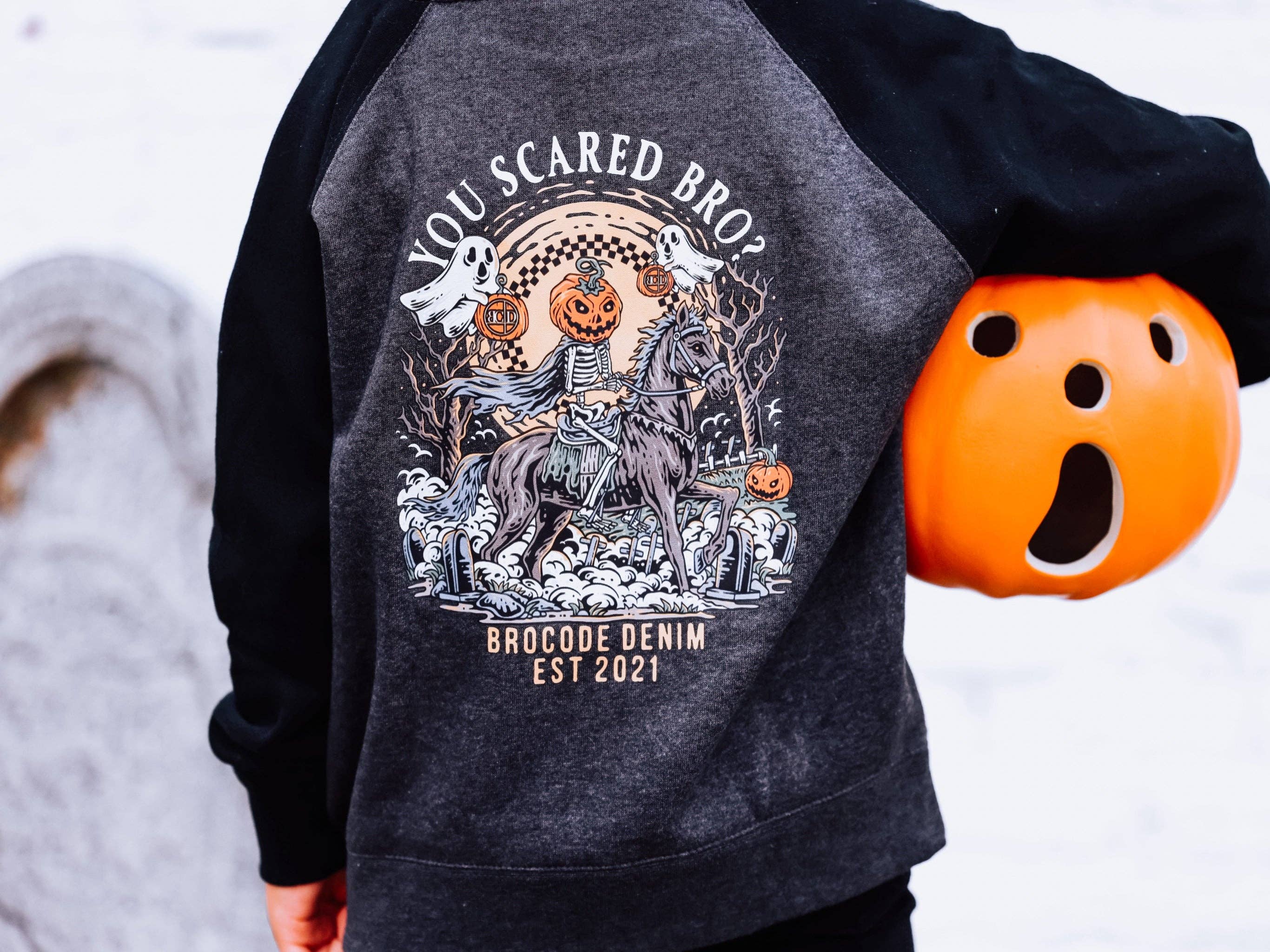 BroCode Denim – Engroshandel Hættetrøje - Børn – BCD Du skræmte Bro?4