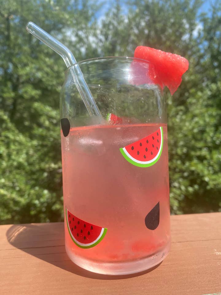 Copo de vidro de melancia 16oz por atacado de Will + Vivi