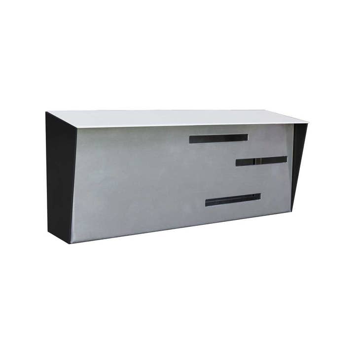 Modern Mailbox | Mid Century - White/Black/Stainless Steel for wholesale by Modern Mailbox