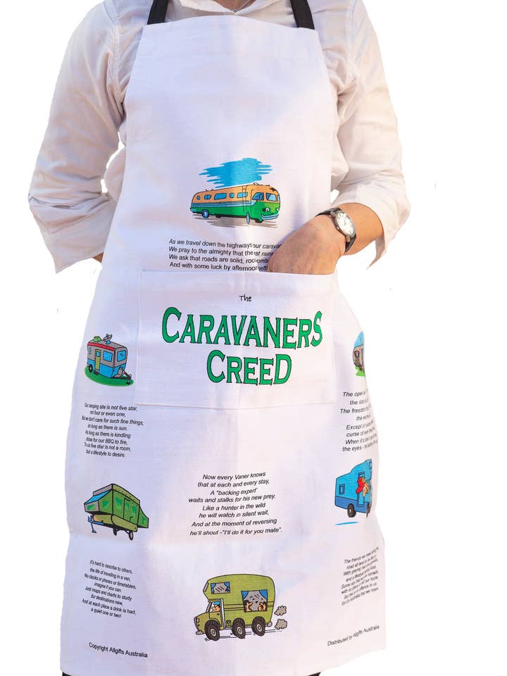 Apron (Heavy Drill) - Caravaners Creed for wholesale by Allgifts Australia
