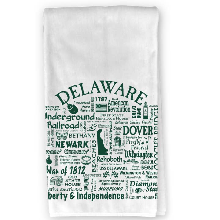 The Buffalo Works - Wholesale Tea Towel - Delaware Destination Kitchen Towel - Where Life Takes You2