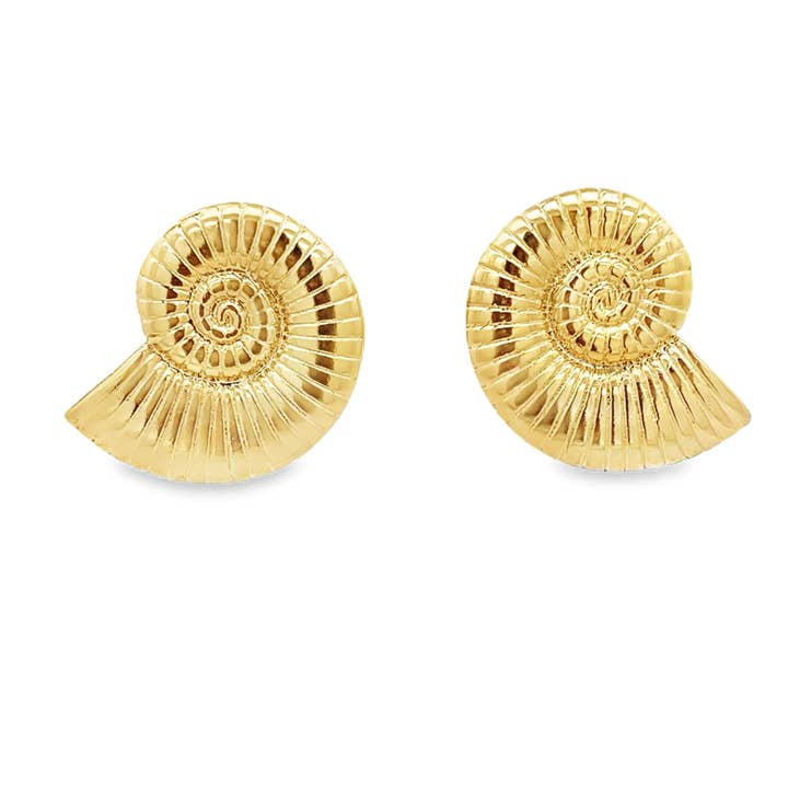 Sea Shell Swirl Earrings (L216A) for wholesale by MIA Jewelry