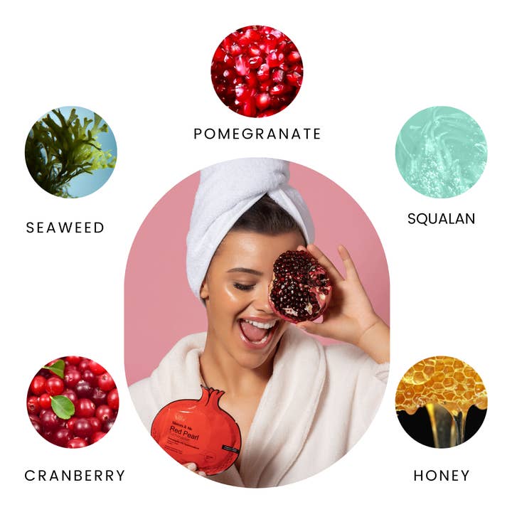 Sisters & Me GmbH – wholesale Skincare face mask – 5X POMEGRANATE SHEET MASK3