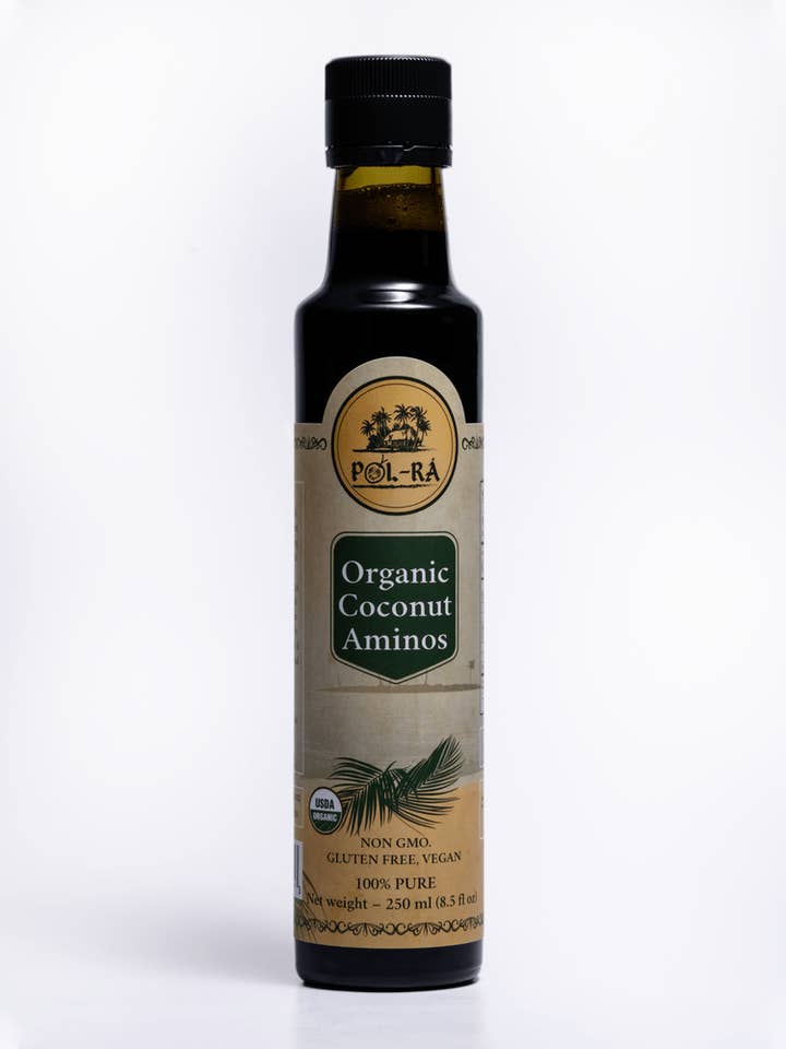 Organic Coconut Aminos-100%Natural-Non-gmo-Gluten free-Vegan for wholesale by POL RA