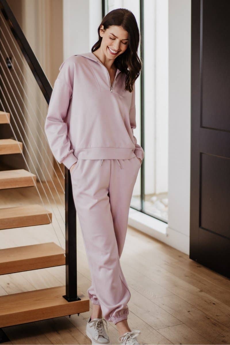 Blush Scuba Pants Set Wholesale for wholesale on Faire4