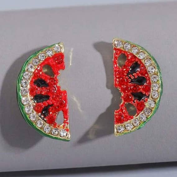 Jewelry Max - Wholesale Dangle Earrings - ( Q464 ) FRUIT THEME EARRING - WATERMELON0