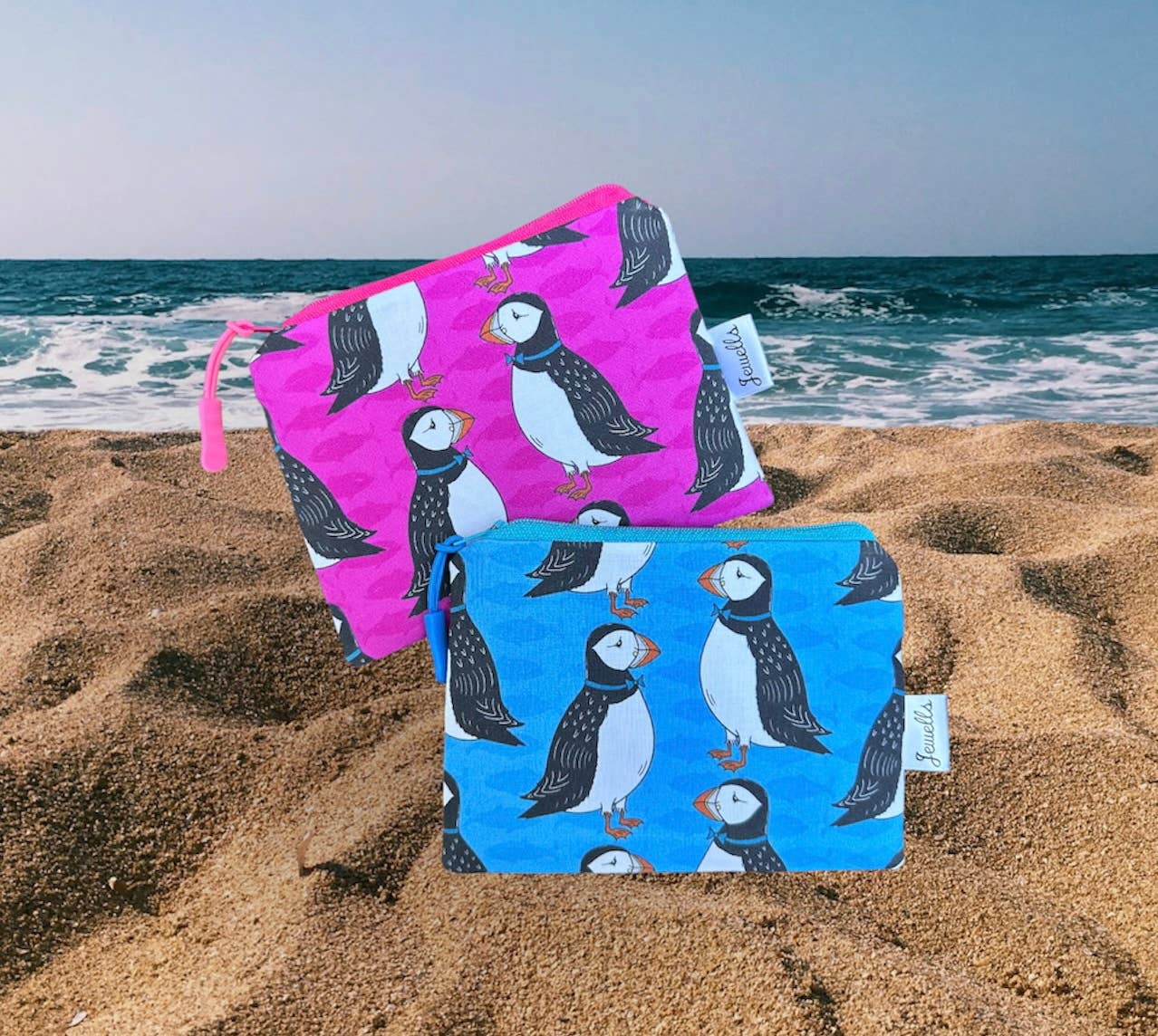 Jewells – wholesale Coin purse – Women’s – Puffin fabric coin purse blue or purse3