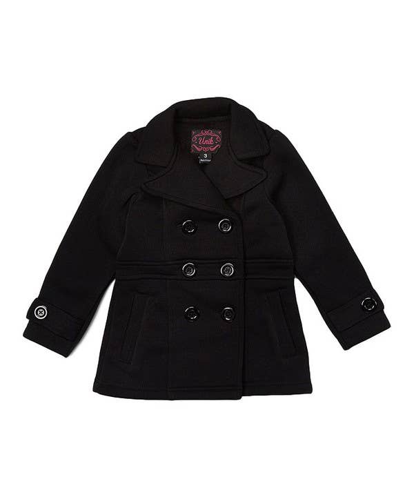 Unik - Vente Manteau – enfant - Manteau en polaire pour filles avec boutons S-XL9