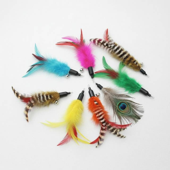 Cabeças de Substituição Coloridas de Penas para Brinquedos de Provocação de Gatos por atacado de kapeit