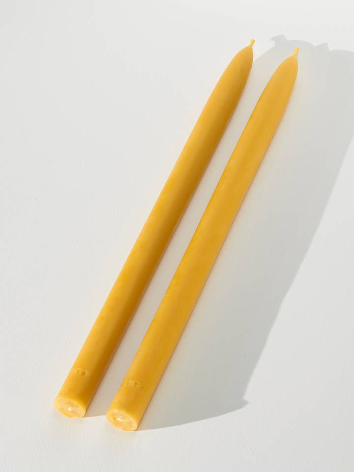 Classic Beeswax Tapers Long, set of two for wholesale by OVO Things