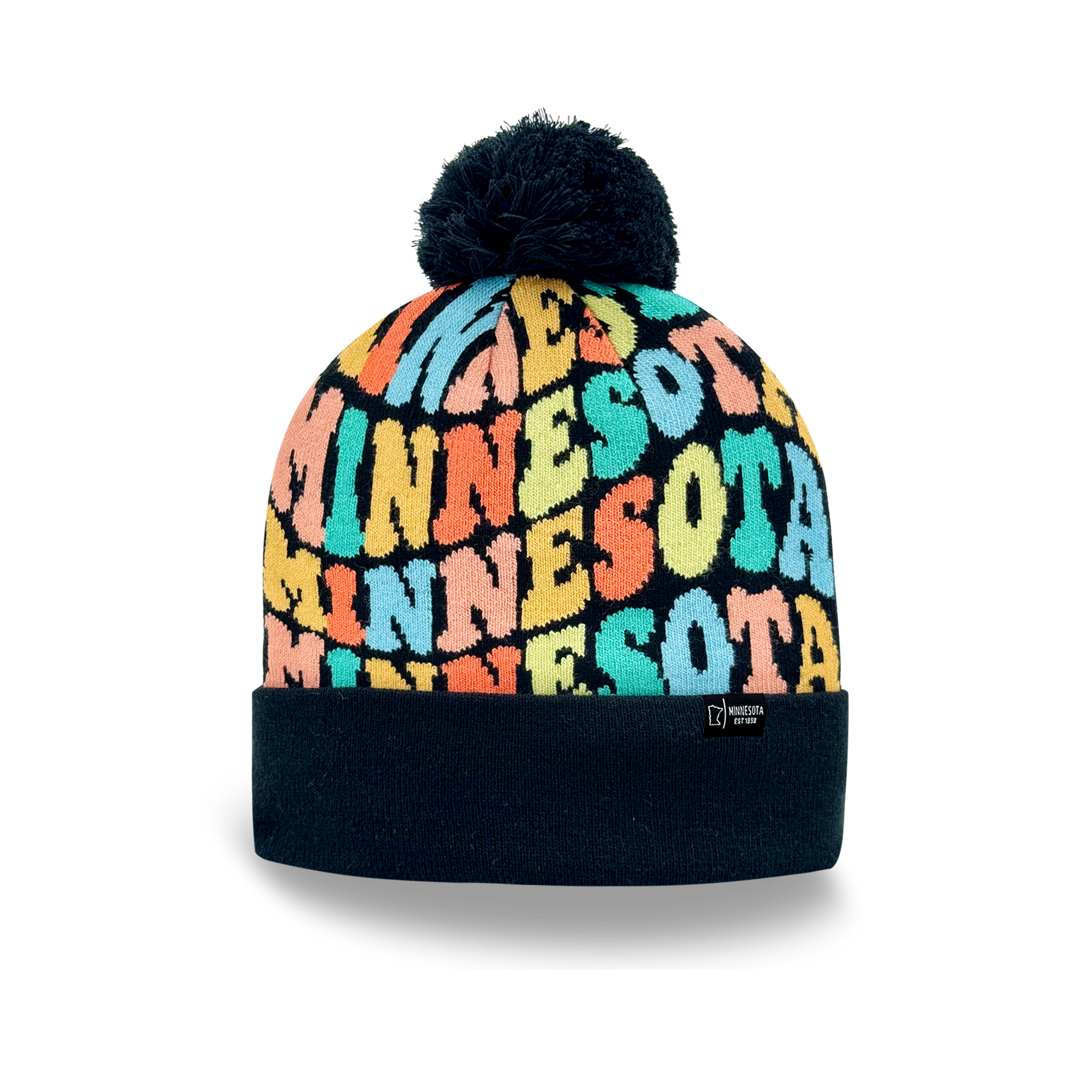Northern Icons Creations INC - Wholesale Beanie - Women's - MINNESOTA Colorful Pom Pom Beanie - Warm Knitted Winter Hat0