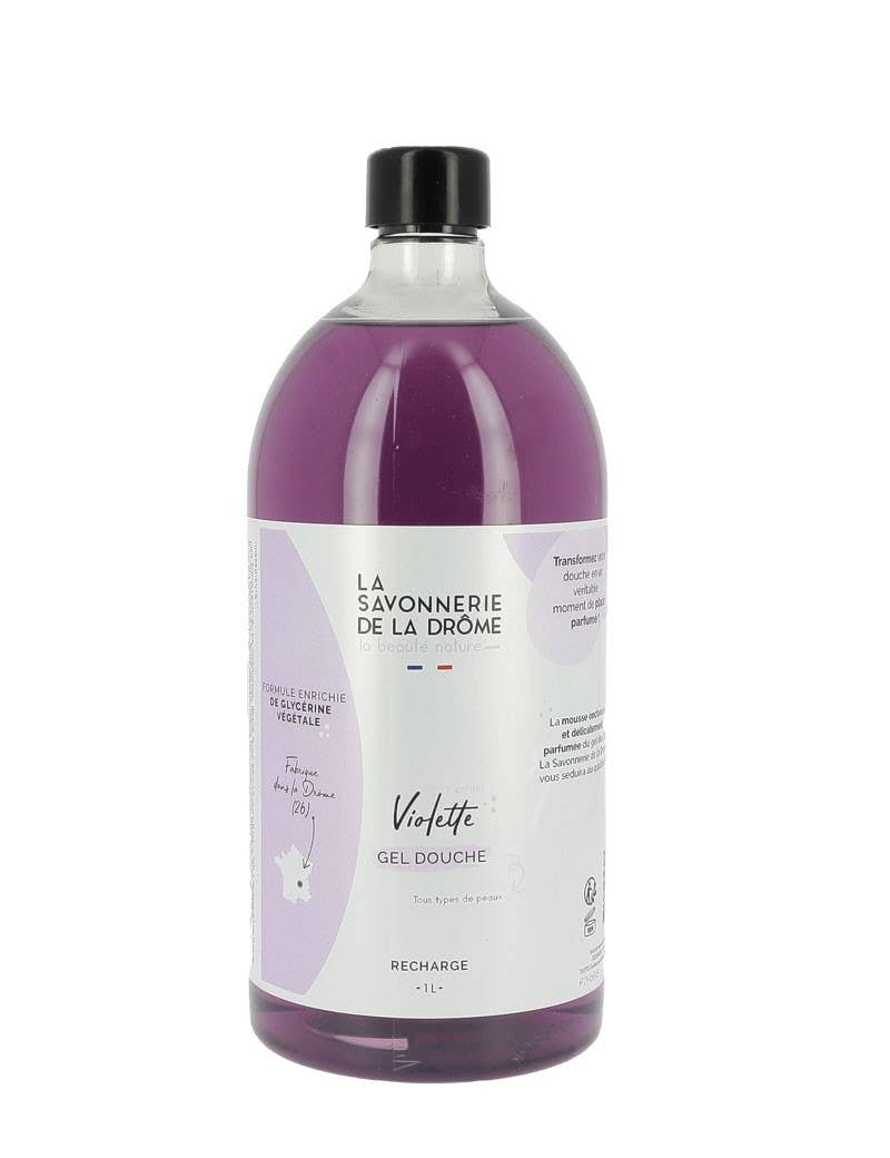La Savonnerie de la Drôme – wholesale Body wash/shower gel – Violet Scented Shower Gel Refill 1l0