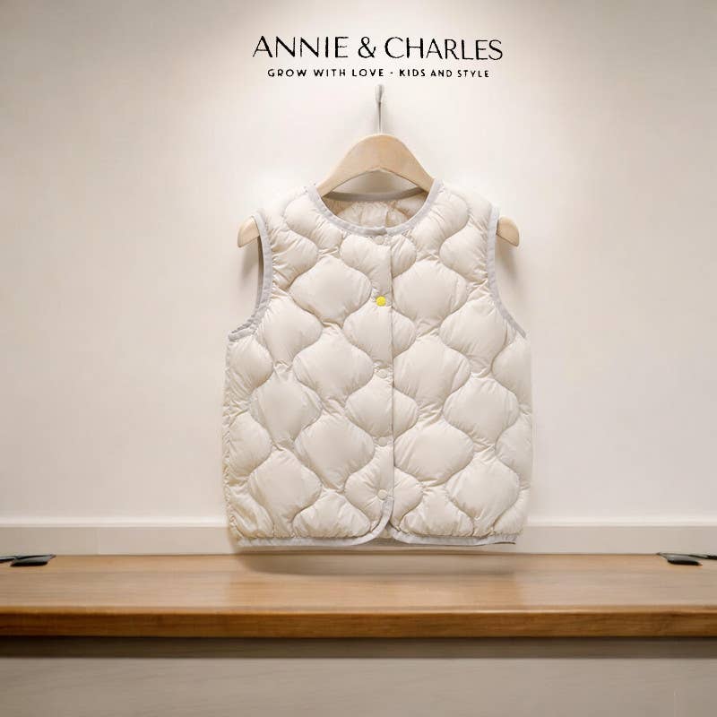 Annie & Charles - Wholesale Outerwear Vest - Kids - Annie & Charles® lightweight quilted vest with down filling0