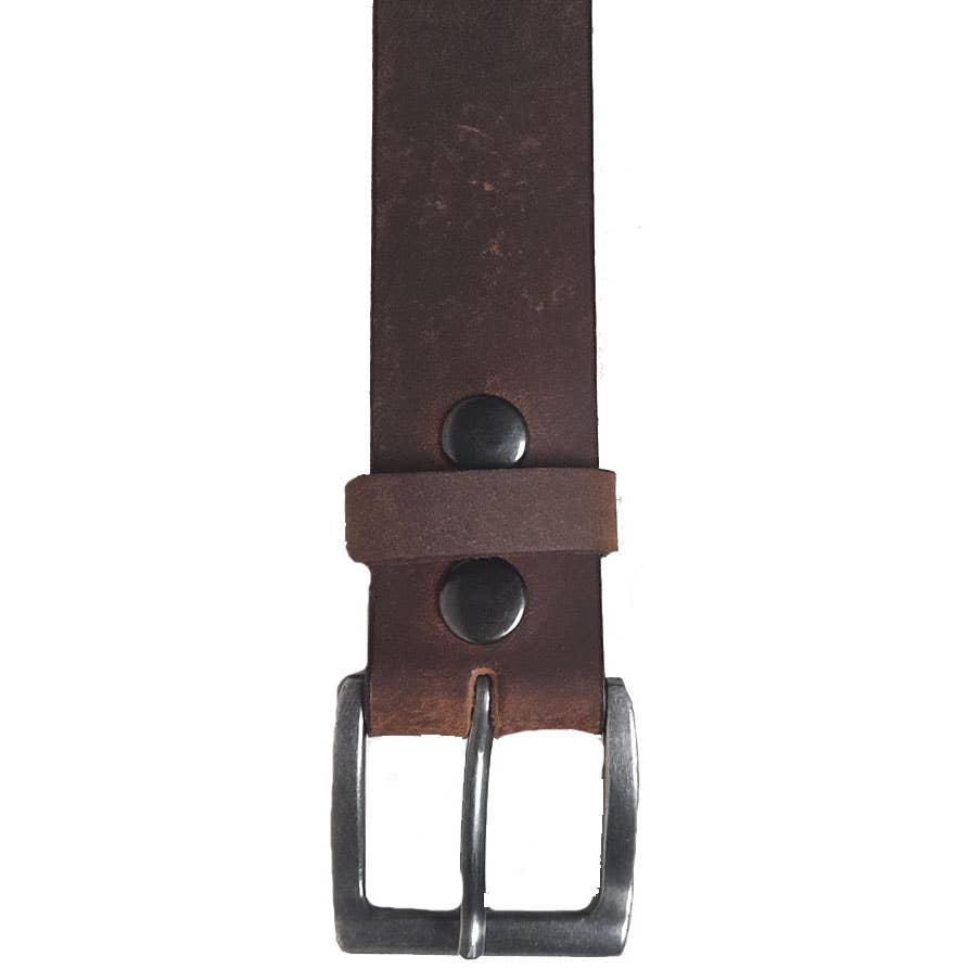 GENUINE LEATHER 40MM PLAIN DISTRESS BROWN  BELT #1040 for wholesale on Faire3