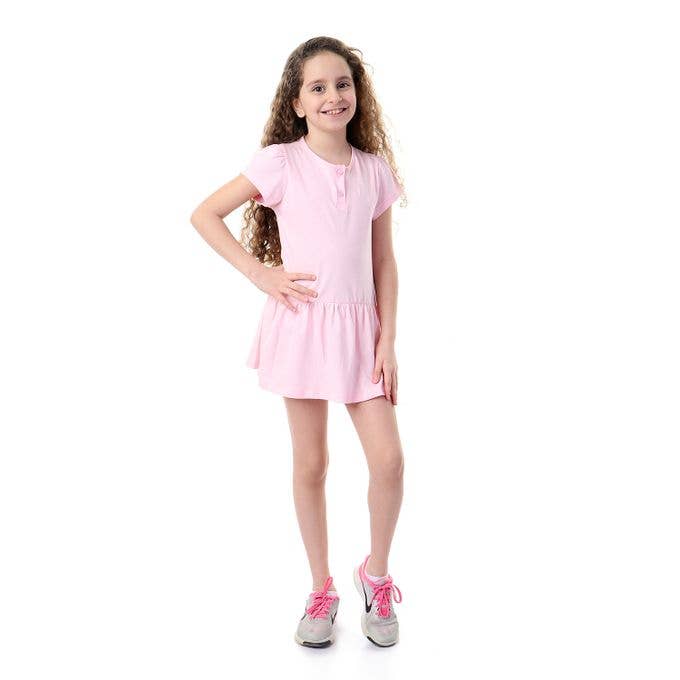Izor Plain Short Sleeves Girls Short Dress for wholesale by Izor