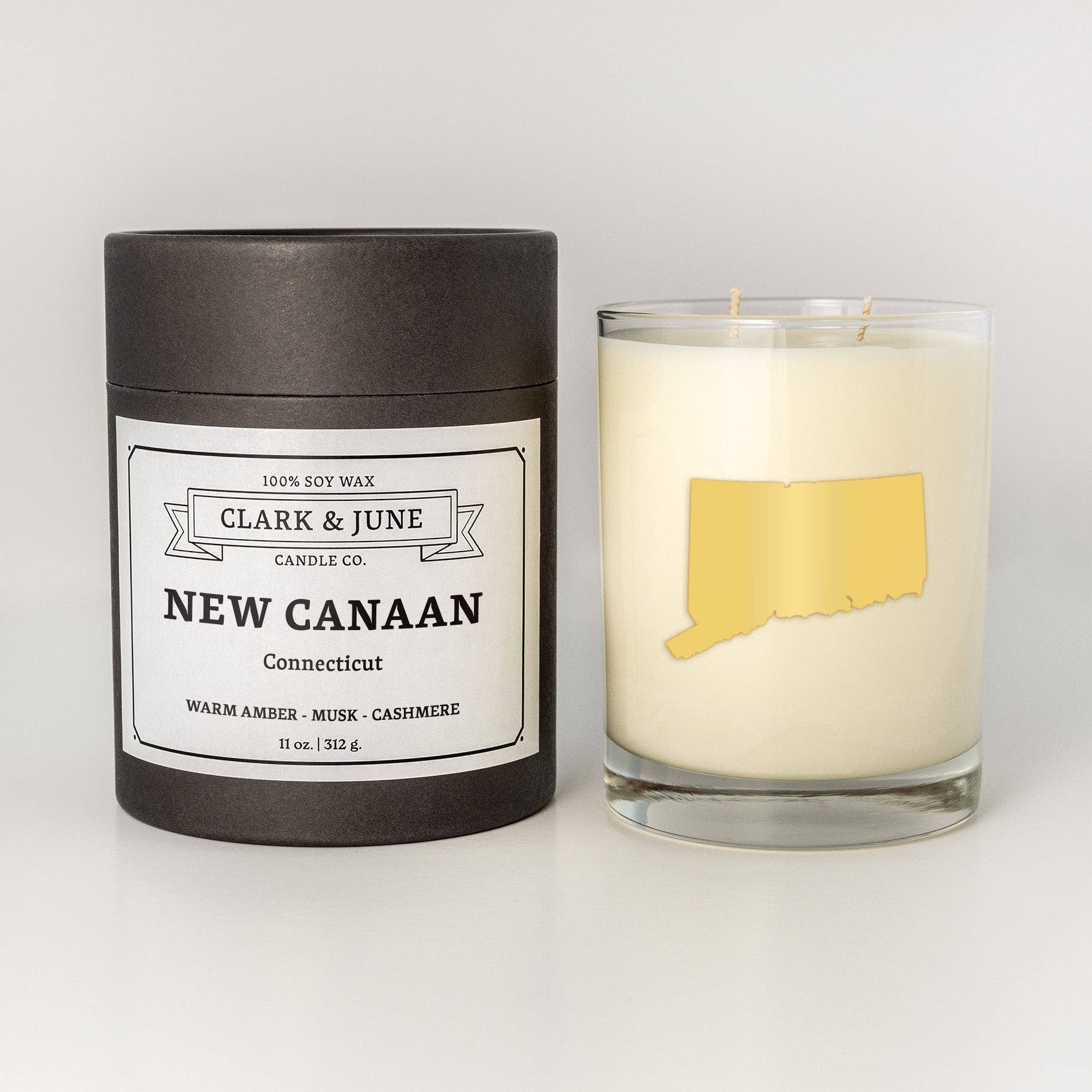 Clark & June Candle Co. - Wholesale Jar/Filled Candle - New Canaan | 11oz Soy Cande w/ Cocktail Glass Vessel