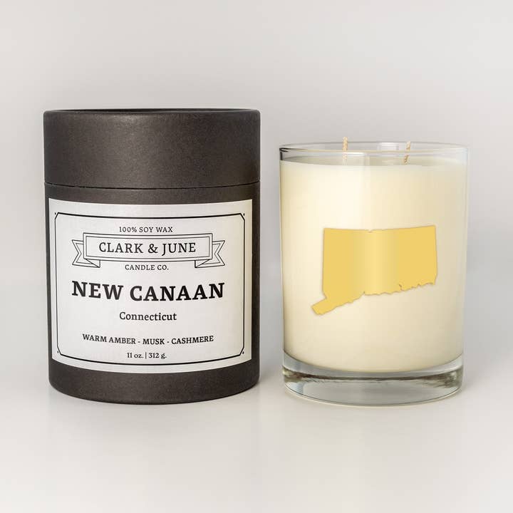 Clark & June Candle Co. - Wholesale Jar/Filled Candle - New Canaan | 11oz Soy Cande w/ Cocktail Glass Vessel0