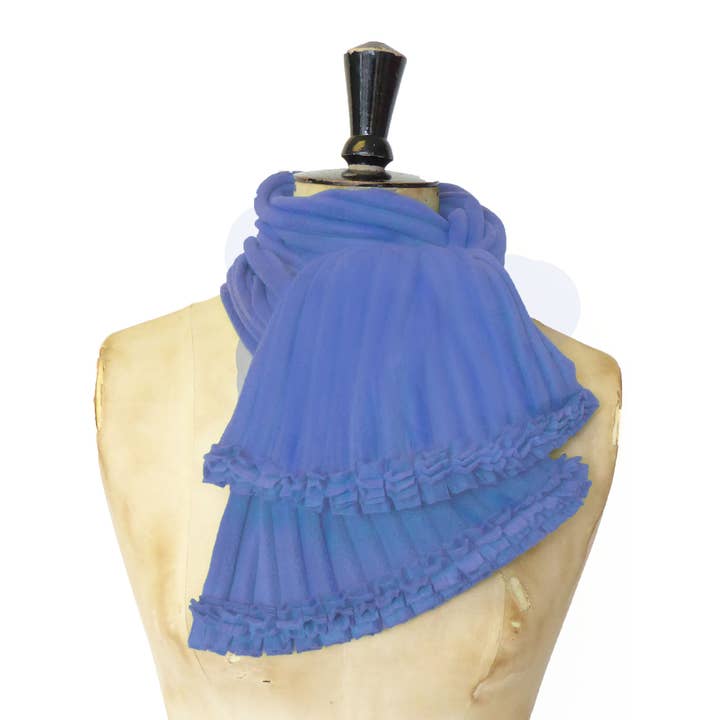 Ruffle Scarf - Sky Blue for wholesale by Anna Falcke
