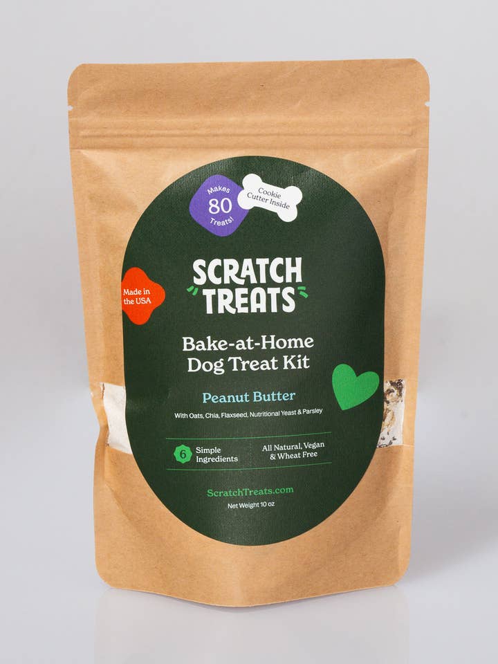 Kit de Biscoitos para Cães para Assar em Casa - Manteiga de Amendoim - Faz 80 Biscoitos por atacado de Scratch Treats