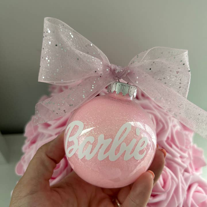 Rose Creations by VS - Vente Lots de décorations - Ensemble de 6 décorations roses scintillantes Barbie1