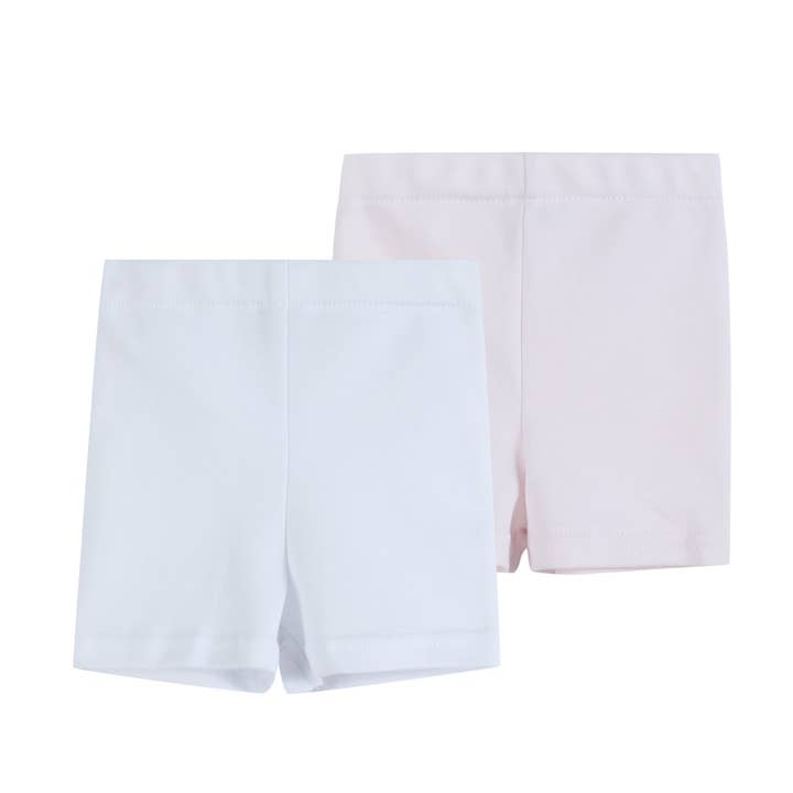 White and Pink Girls Dress Undershorts for wholesale by Lil Cactus