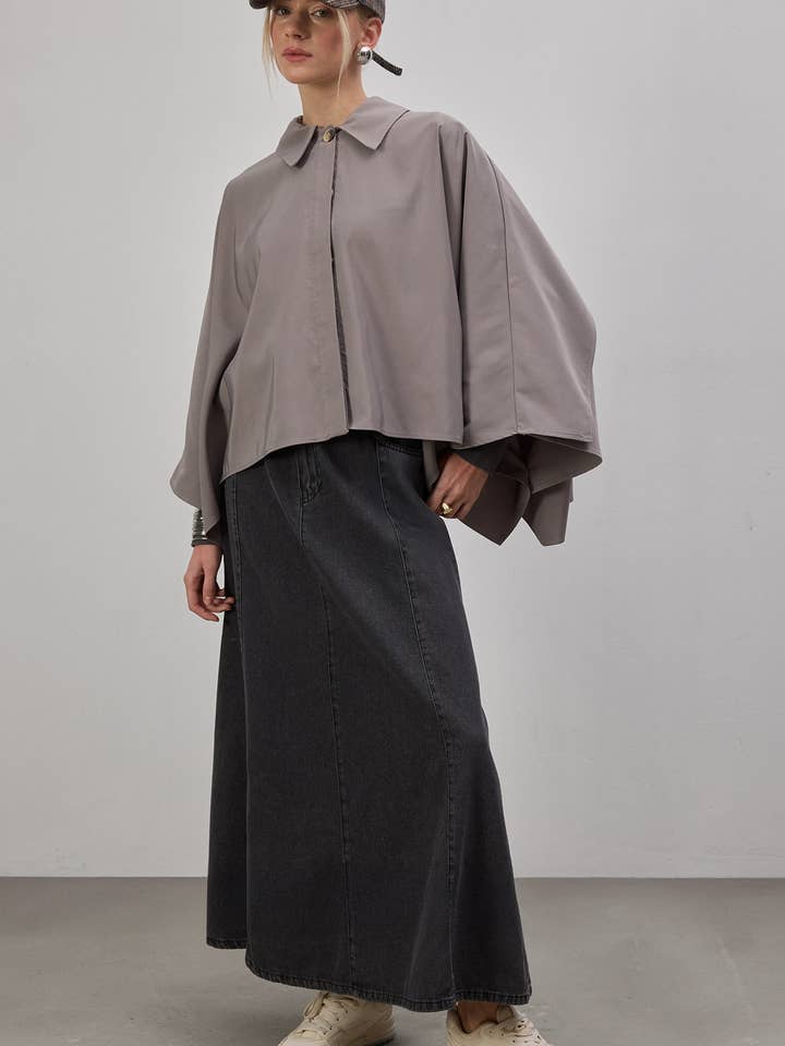 SHORT TRENCH PONCHO for wholesale by Touché Privé