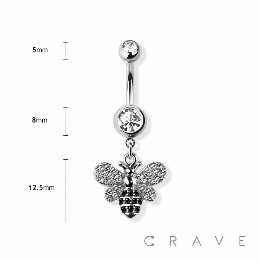 CRAVE - Wholesale Dangle Earrings - BUMBLE BEE 316L SURGICAL STEEL NAVEL BELLY RING2